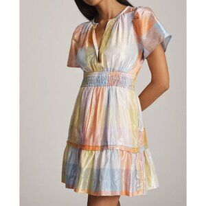 Anthropologie The Somerset Mini Dress: Metallic Edition XS Petite